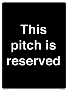 This pitch is reserved